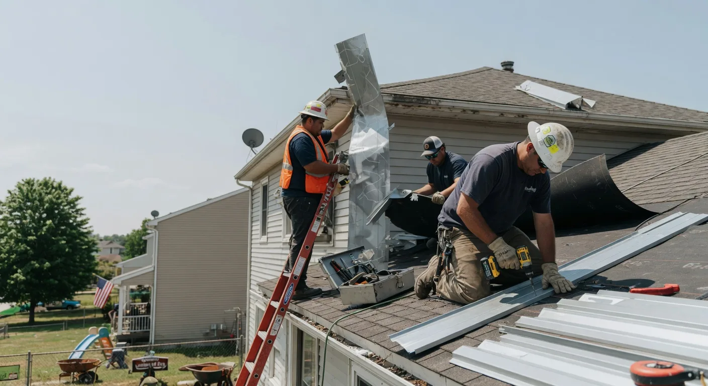 Storm Damage Metal Roof Repair in Coffee Springs, AL